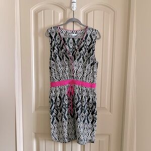 Charlie Jade 100% Silk Sheath Dress with Drawstring Waist NWOT